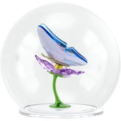 Idyllia Sfera in Vetro con Farfalla e Fiore